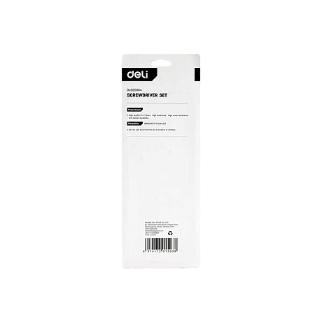 Набор отверток Deli YS EDL620004, 4 шт, SL5x100, SL6x150, PH1x100, PH2x150, черный, желтый