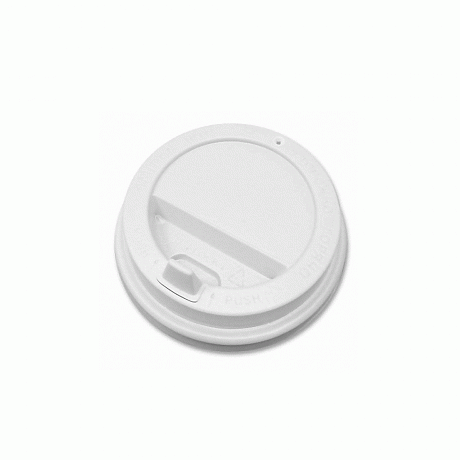Крышка пластиковая для стаканов d 90 мм, 100 шт/упак, белый, с клапаном