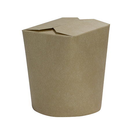 Контейнер бумажный для лапши 700 мл, 102х87х99, 48 шт/упак, крафт