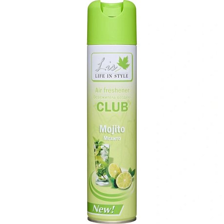 Освежитель воздуха LIS club, аэрозоль, Мохито, 300 мл
