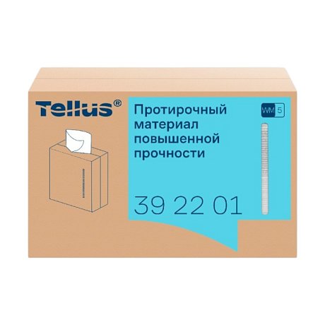 Протирочный материал нетканый Tellus, повышенной прочности, 1 слой, 100 листов, WM5 (392201)