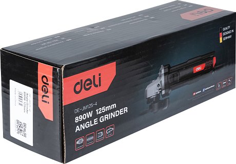 Угловая шлифмашина Deli RS EDE-JM125-4E 890 Вт, 125 мм