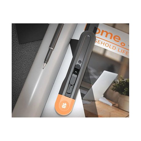 Нож строительный Deli HS EHT4018, 18 мм, Soft Touch, оранжевый
