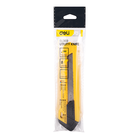 Нож строительный Deli YS EDL018B, 18 мм, универсальный