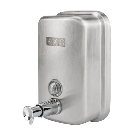 Диспенсер для жидкого мыла BXG SD Н1-500М, ручной, серебристый, матовый