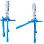 Держатель для мопов с зажимами, 40 см, серый, синий