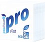 Салфетки бумажные PROtissue 24х24см, 1 слой, цв.белый, 100 листов (C184)