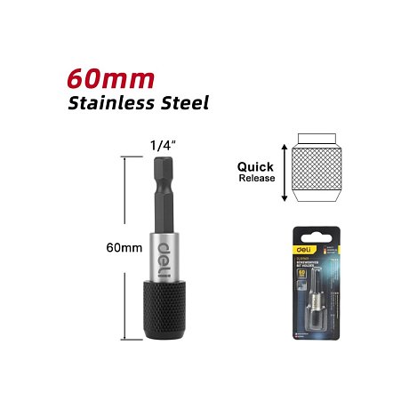 Держатель бит (насадок) Deli YS EDL107401, магнитный, набор 2 шт., 60мм, 1/4