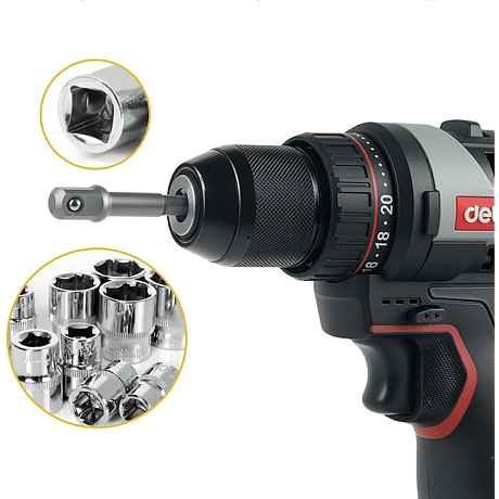 Набор адаптеров шестигранников Deli YS EDL110002, 1/4 на квадрат 1/4'', 3/8'', 1/2