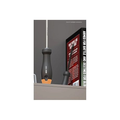 Отвертка Deli HS HT1055C, PH1х100 мм, Soft Touch, оранжевый