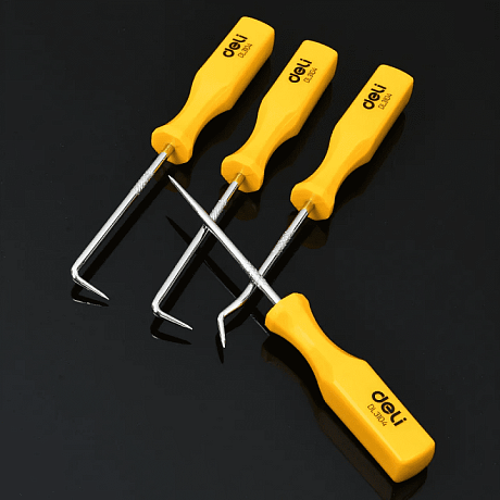Набор крючков для слесарных работ Deli YS EDL3104, 4 шт, пластиковая рукоятка
