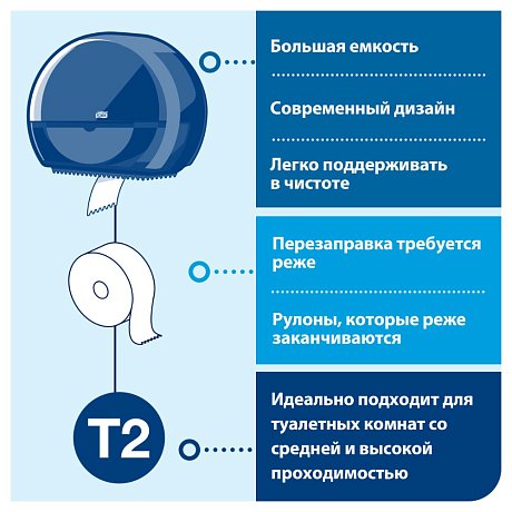 Бумага туалетная ТОРК Комфорт Т2 в мини-рулонах, 170 м, 2 слоя (120231)