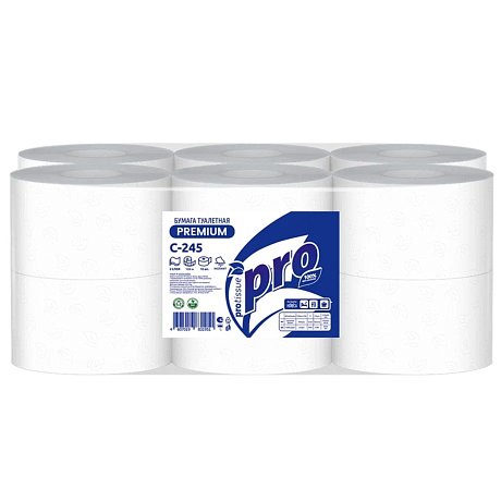 Бумага туалетная PROtissue 120м, 2 слоя, Instant, 100% целлюлоза (C245)
