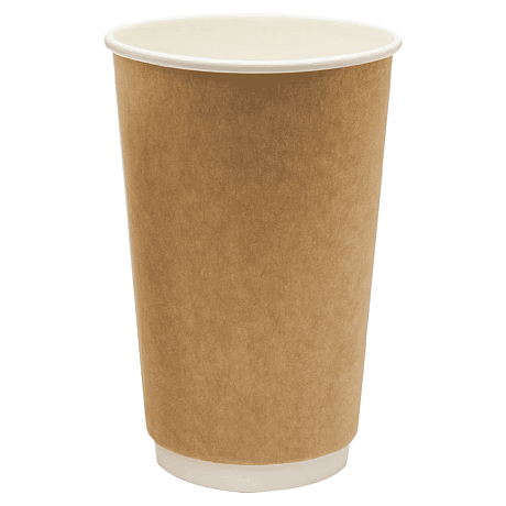 Стакан картонный 400 мл, 2 сл., 18 шт/упак, крафт ECO