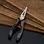 Длинногубцы Deli RS EDL0104, 200 мм, черный, красный