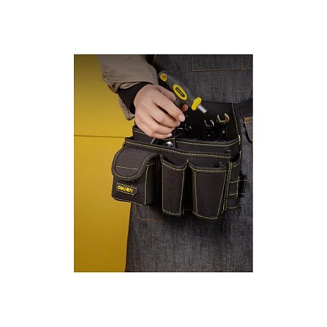 Сумка для инструментов поясная Deli YS EDL-P5, 250х140х210 мм, ткань Oxford, черный