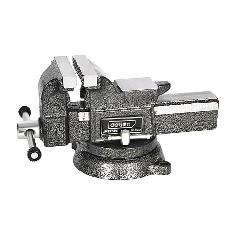 Тиски стальные Deli YS EDL2904Z, поворотные, с наковальней, 4