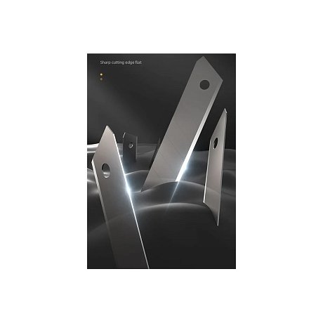 Набор ножей строительных Deli HS EHT4003, 3 шт (ножи 9мм/18мм/трапеция), Soft Touch, черный