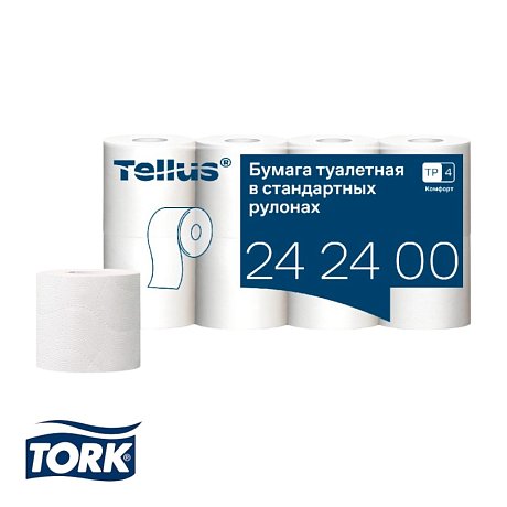 Бумага туалетная Tellus Комфорт TP4, 8 рулонов, 16 м, 3 слоя (242400)