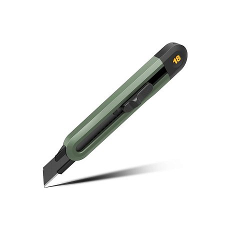 Нож строительный Deli HS EHT4018, 18 мм, Soft Touch, зеленый