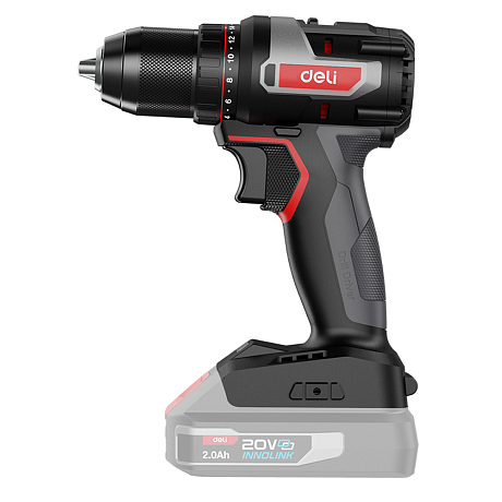 Аккумуляторная дрель-шуруповерт Deli RS EDE-DZ20-1, 20 В, 50 Нм, без АКБ и З/У, коробка
