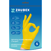 Перчатки латексные хозяйственные  Zaubex, стандарт