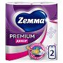 Полотенца бумажные Zemma Premium, 2 рулона, 2 слоя, декор