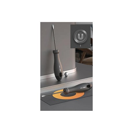 Отвертка Deli HS EHT1105, SL5х100 мм, Soft Touch, черный