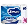 Бумага туалетная Zemma Deluxe, 24 рулона, 3 слоя, белый