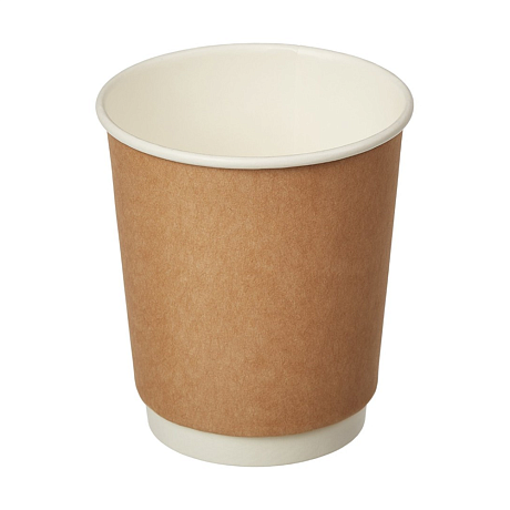 Стакан картонный 250 мл, 2 сл., 24 шт/упак, крафт ECO