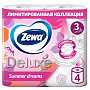Бумага туалетная Zewa Deluxe, 4 рулона, 3 слоя