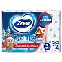 Бумага туалетная Zewa Deluxe, 12 рулонов, 3 слоя, белый
