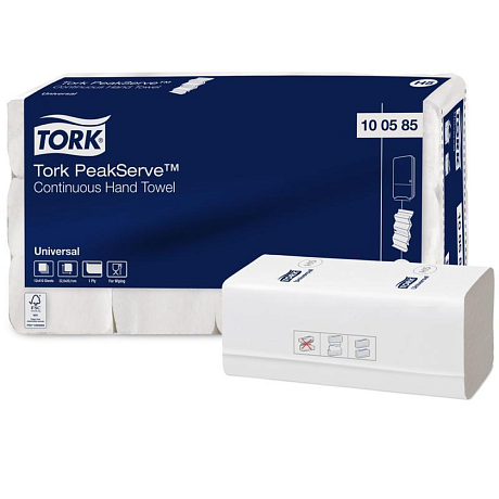 Полотенца бумажные TORK PeakServe Universal листовые с непрерывной подачей, Н5 (100585)