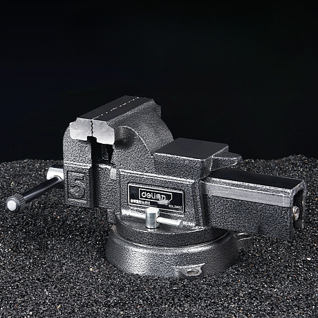 Тиски стальные Deli YS EDL2905Z, поворотные, с наковальней, 5