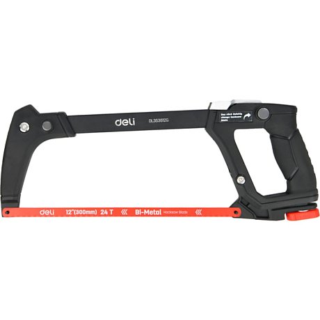 Ножовка Deli RS EDL353812G, по металлу, 300 мм, красный, черный