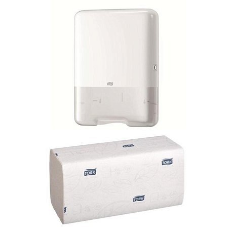 Диспенсер TORK Singlefold для полотенец листовых, белый, H3 (553000)