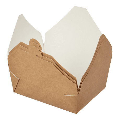 Контейнер бумажный 950 мл Fold Box, 170/155х135/120х50, 60 шт/упак, крафт