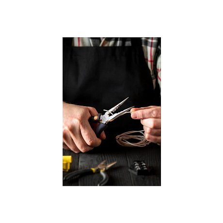Длинногубцы Deli HS HT2106C, 160 мм, Soft Touch, оранжевый