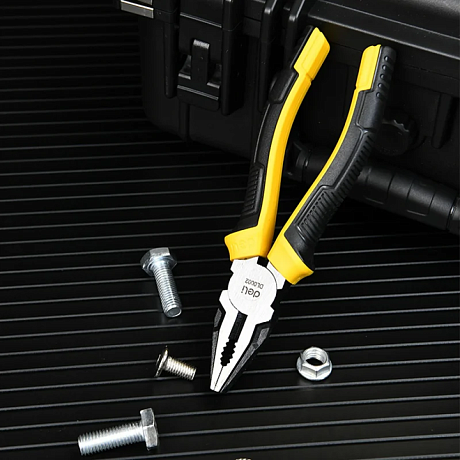 Плоскогубцы Deli YS EDL0002, 180 мм, 2-х компонентные рукоятки