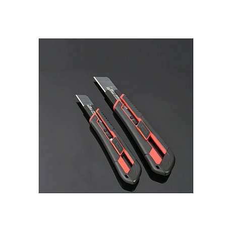 Нож строительный Deli RS EDL025G, 25 мм, универсальный, черный, красный