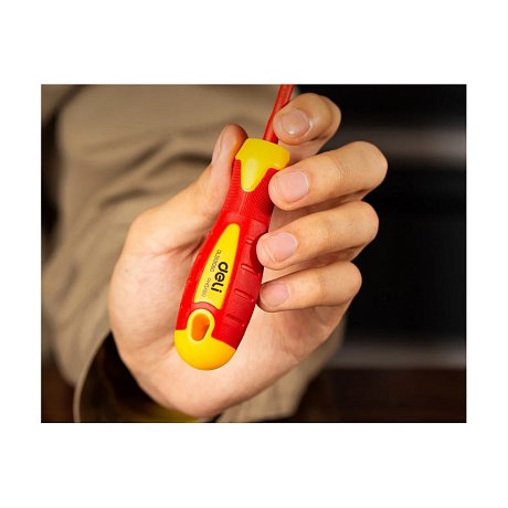 Отвертка диэлектрическая Deli YS EDL513060, PH2х60 мм, желтый, красный