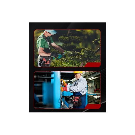 Сумка для инструментов поясная Deli RS EDL5865, 250х110х250 мм, ткань Oxford, нейлон, черный