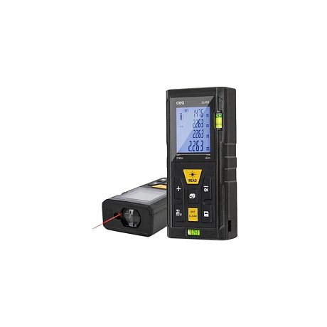 Дальномер лазерный Deli YS EDL4168, 60 м, желтый, черный