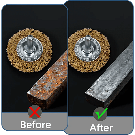 Щетка для дрели Deli YS EDH-GSS075-E3, плоская, проволочная