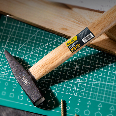 Молоток слесарный Deli YS DL442200, 0.2 кг, деревянная рукоятка