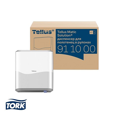 Диспенсер Tellus Matic, для полотенец в рулонах белый, HT1 (911000)