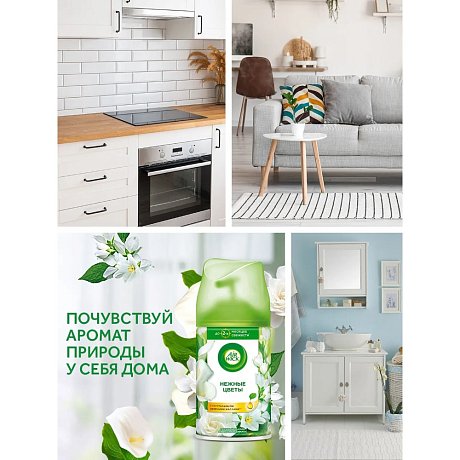 Освежитель воздуха Air Wick Fresh Matic Нежные цветы, сменные аэрозольные баллоны, 250 мл