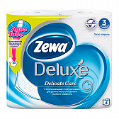 Бумага туалетная Zewa Deluxe, 3 слоя, белый