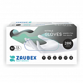 Перчатки нитриловые неопудренные одноразовые "Zaubex", черный