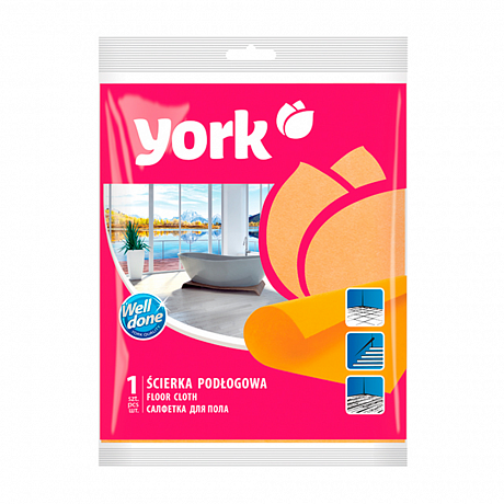 Салфетка для пола "York", 50x80 см, 1шт/упак, оранжевый